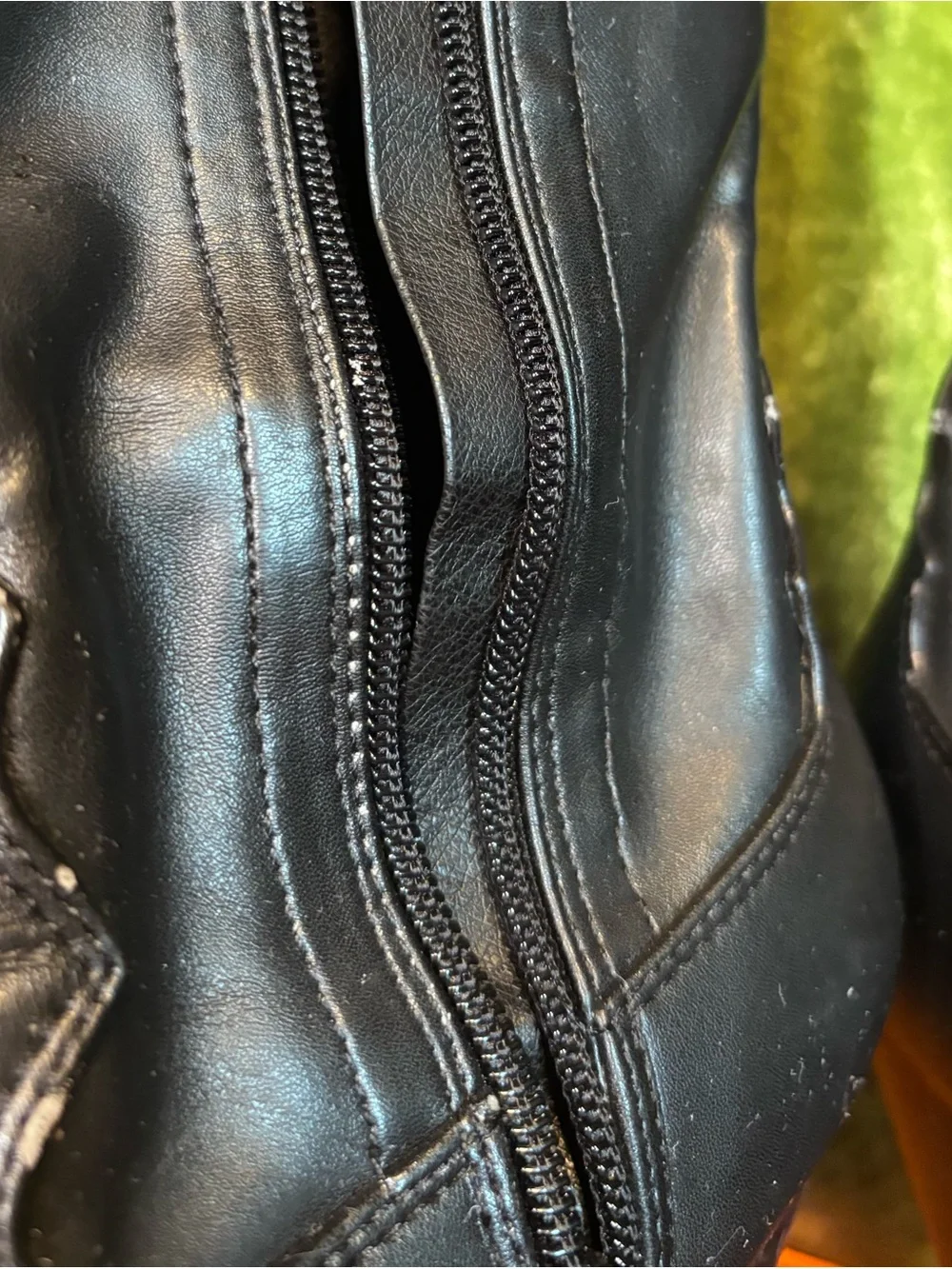 Cape Robbin Black Thigh High Faux Leather Cowboy Boots - Size 6